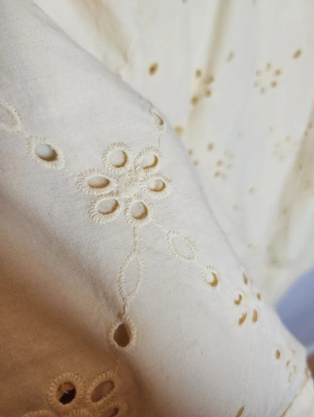 J. Crew 100% Cotton Yellow Eyelet Midi Skirt Pockets Pull On Size Medium